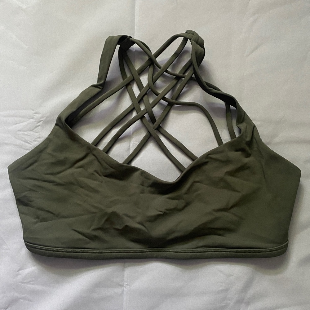 Lululemon Free to Be Bra Wild: Dark Forest Green - Size 12
